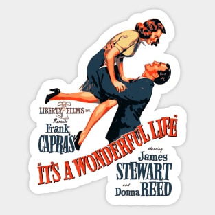 It's a Wonderful Life Art Deco Sticker